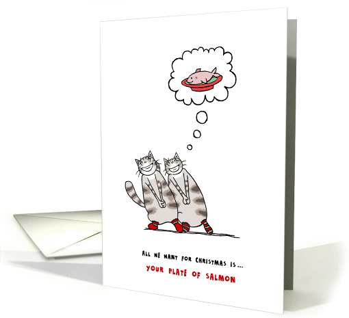 Merry Christmas General Humor - Hopeful Christmas Cats card (854053)