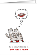 Merry Christmas General Humor - Hopeful Christmas Cats card