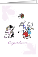 Congratulations marriage for son & daughter-in-law - Cats at wedding card