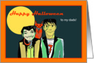 Halloween to Dads - Vampire and Frankenstein card