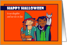 Halloween daughter and our son-in-law - Interracial Couple card