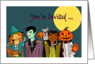 Halloween Invitation - Group of Monsters card