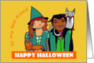 Halloween - Witch and Vampire Friend card