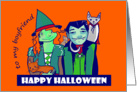 Halloween Boyfriend Card - Romantic Monster Couple card
