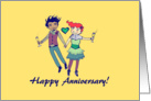 Anniversary - Hipster Couple card