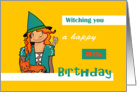 Happy 8th Birthday - Witch card