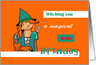 Happy 4th Birthday - Witch card
