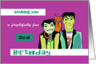Happy 3rd Birthday - Monster Bash card