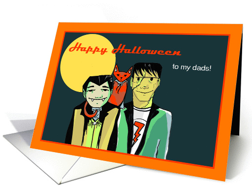 Halloween to Dads - Vampire and Frankenstein card (1319644)