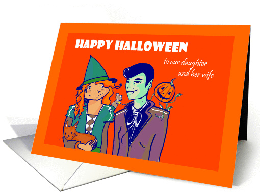 Daughter and her wife -Halloween greeting card (1320156)