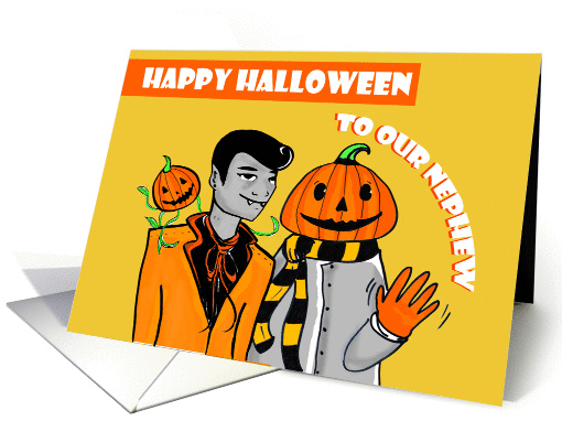 Halloween Pumpkin Family - To Our Nephew card (1321290)