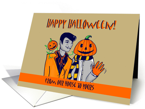 Halloween Pumpkinhead Family - Our Home to Yours card (1321310)