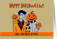 Halloween Pumpkinhead Family - Our Home to Yours card