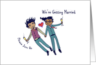 Marriage Invite - Gay Interracial card