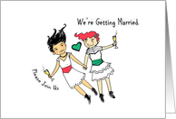 Wedding Invitation- Lesbian Interracial card