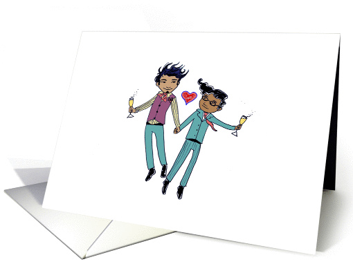 Congratulations Wedding - Grooms Jump card (1375972)