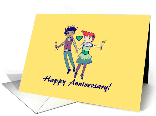 Anniversary - Hipster Couple card (1376268)