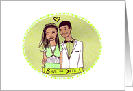 Save the Date - Bride and Groom in Love card