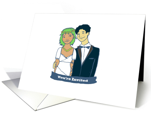 Invitation Wedding Rehearsal Dinner - Bride with Tattoo card (1377584)