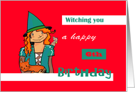 Happy 6th Birthday - Witch card