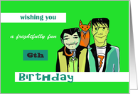 Happy 6th Birthday - Monster Bash card