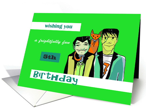 Happy 5th Birthday - Monster Bash card (1379550)