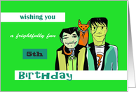 Happy 5th Birthday - Monster Bash card