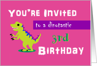 Invite - Dinotastic 3rd Birthday card