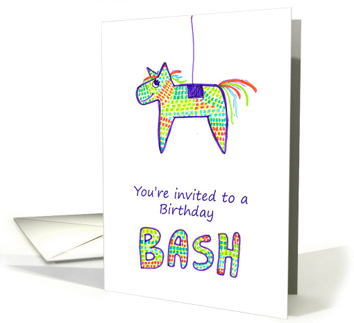 Kids Birthday Bash - Pinata Invitation card (1395790)