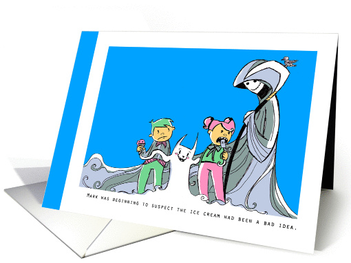 Bithday Bad Idea - Death and Ice Cream card (824402)