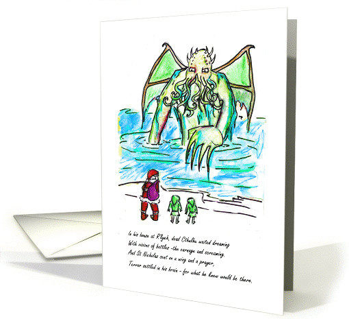 Twas the Night Before Cthulhumas - Funny card (863701)