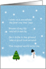 Christmas Snowflake Poetry card