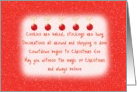 Christmas Original Poetry Red Balls with Snow card