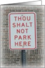 Thou Shalt Not Park Here Birthday card