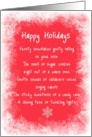 Happy Holidays Snowflakes Original Poetry card