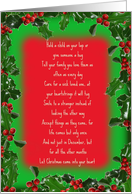 Christmas Original Poetry Holly Frame card