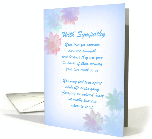 With Sympathy Original Poetry card (836883)