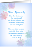 With Sympathy Original Poetry card