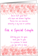 For a Special Couple Anniversary Original Poetry card