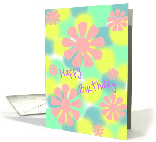 Happy Birthday Flower Power card (850757)