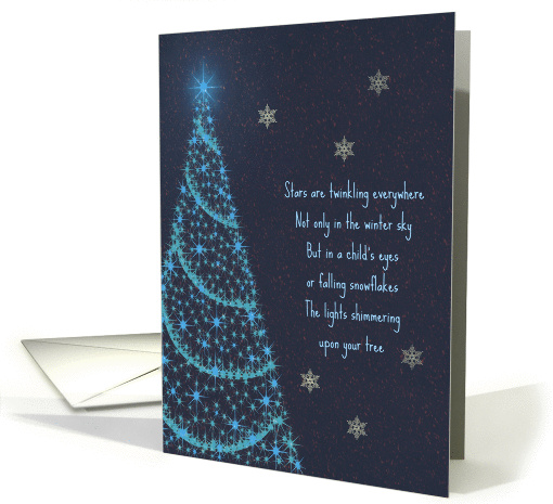 Christmas Stars Twinkling Original Poetry card (853678)