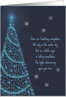 Christmas Stars Twinkling Original Poetry card