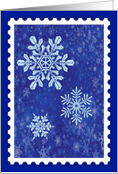 Christmas Snowflake Stamp card