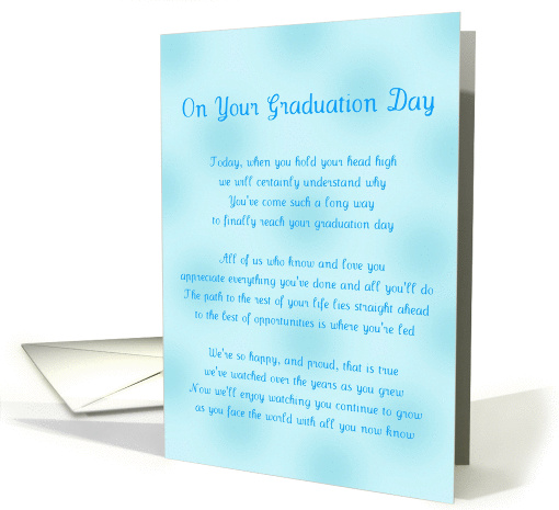 Graduation Day Original Poetry card (921274)