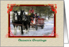 Winter Sleigh Ride, Season’s Greetings card