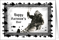Man Ice Fishing - Happy Father’s Day card