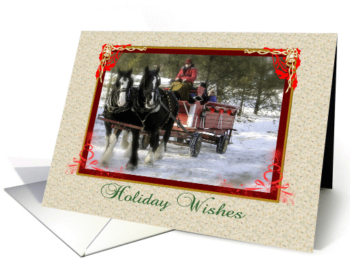 Winter Sleigh Ride, Holiday Wishes card (844059)