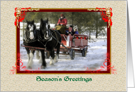Winter Sleigh Ride, Season’s Greetings card