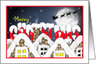 Merry Christmas - Santa is over the Moon! card