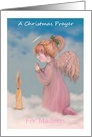 A Christmas Prayer-Guardian Angel Customizable Name card